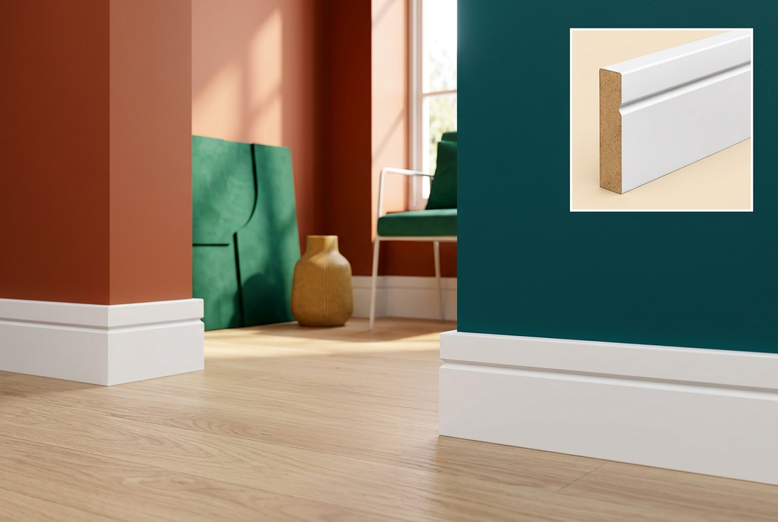 Square Edge One V Groove Skirting: Modern Detail, Clear Prices and Bespoke Options