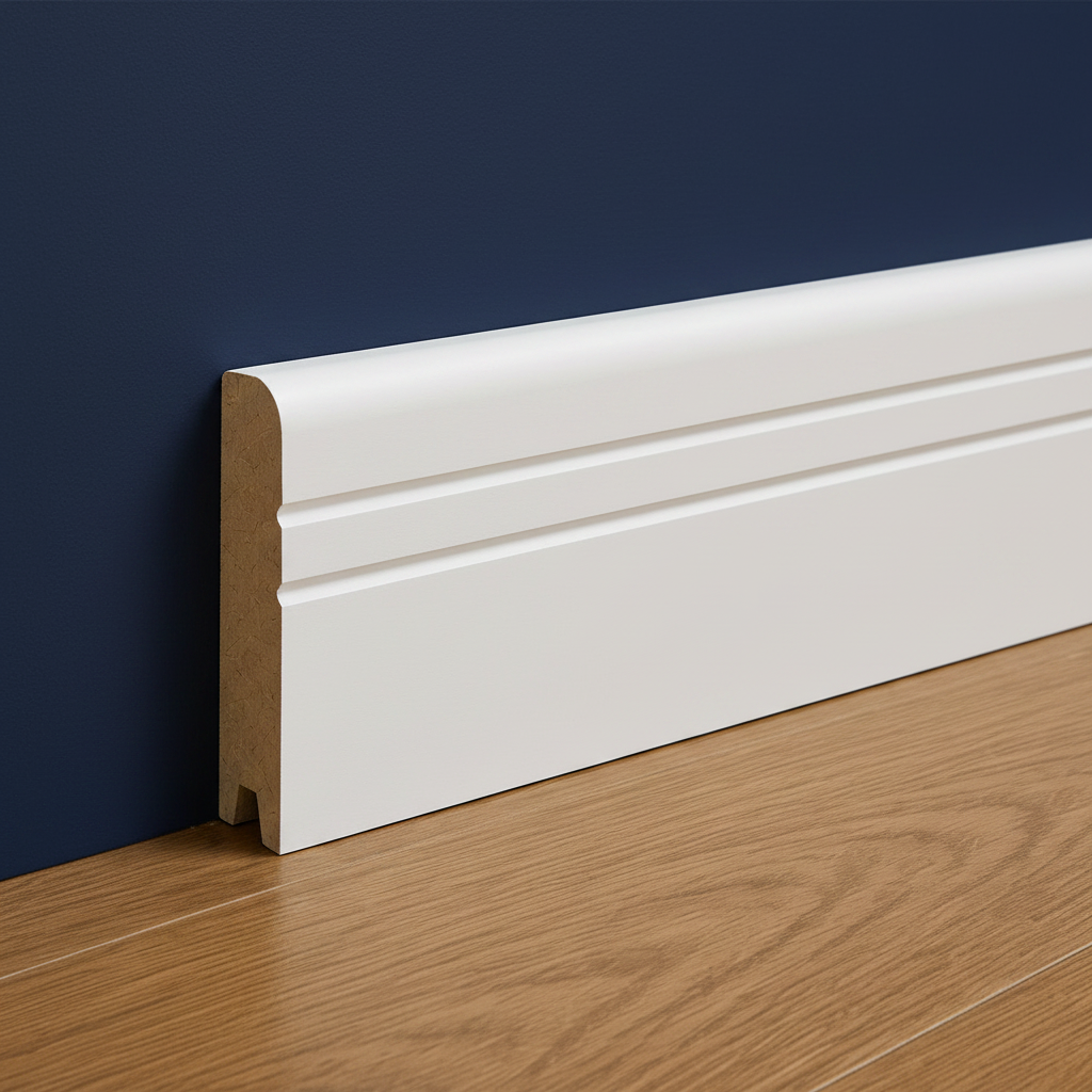 Pencil Round Two V Groove MDF Skirting Boards — Profile Guide | Univers Skirting & Architrave