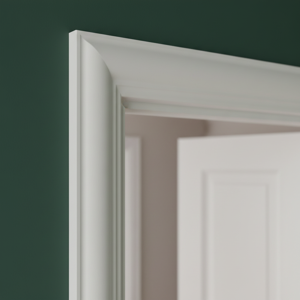 Ovolo MDF Architrave on Green Wall