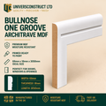 Bullnose One Groove MDF Moisture-Resistant Architrave (3050mm x 69mm x 18mm)