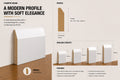 Chamfer Round MDF moisture-resistant  Skirting Board — 3050 / 166 / 18 / PRIMED