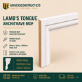 Lambs Tongue MDF moisture-resistant architrave 3050mm x 69mm primed or unprimed