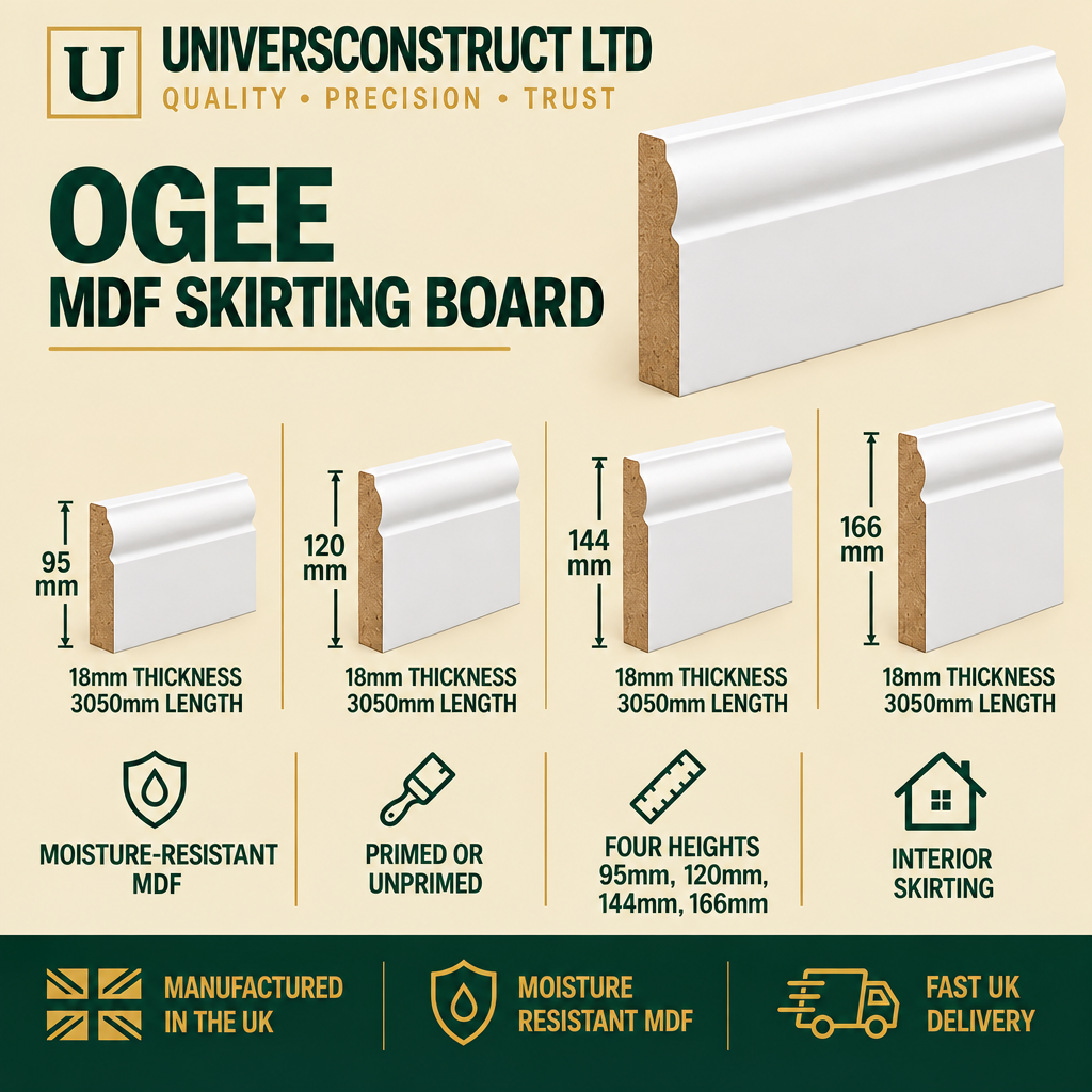 Ogee skirting collection picture in cream, green and gold