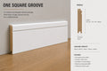 One Square Groove MDF moisture-resistant Skirting Board — 3050 / 120 / 18 / UNPRIMED