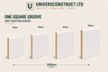 One Square Groove MDF moisture-resistant skirting board 3050mm primed or unprimed
