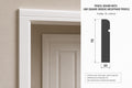 Pencil Round and One Square  Groove MDF Architrave — 3050 / 69 / 18 / PRIMED