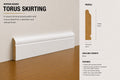 Torus MDF moisture-resistant Skirting Board — 3050 / 95 / 18 / PRIMED