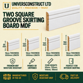 Two Square Groove skirting with rectangular grooves